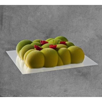 Pastry Chef's Boutique PIBl22222WH Deluxe Glossy White Square Cake Board - 22 x 22 cm - 50 pcs Cake Boards