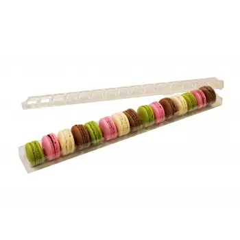 Pastry Chef's Boutique AWM15CL Clear Plastic Thermoformed Macarons Storage and Display Trays - 15 Macarons - Pack of 60 Maca...