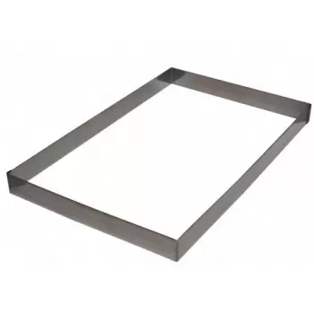 Pastry Chef's Boutique 07230 Full Size Pastry Frame Sheet Pan Extender - 370 x 570 mm x 25 mm Genoise and Full Sheet Frame