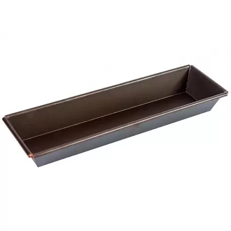 Pastry Chef's Boutique 10011 Non-stick Nanterre Brioche Rectangular Cake Mold - 20 x 8.5 x 4 cm - Other Specialty Pans