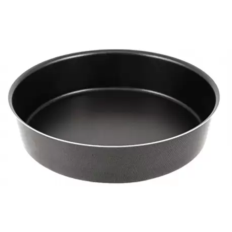 Pastry Chef's Boutique 10731 Non-Stick Deep Round Deep Quiche Mold Straight Edges - 24 x 5.5 cm - 9.4'' x 2.16'' - each Tart ...