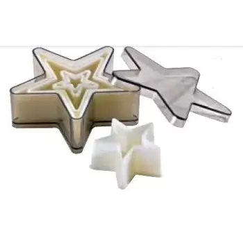 Pastry Chef's Boutique 02298 Nylon & Fiberglass Cookie Cutter Set - Stars - 5 pces set Polyglass Cookie Cutters