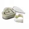 Pastry Chef's Boutique 02286 Nylon & Fiberglass Cookie Cutter Set - Plain Hearts - 7 pces set Polyglass Cookie Cutters