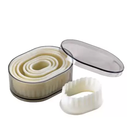 Pastry Chef's Boutique 02284 Nylon & Fiberglass Cookie Cutter Set - Oval Fluted - 7 pces set Polyglass Cookie Cutters