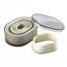 Pastry Chef's Boutique 02283 Nylon & Fiberglass Cookie Cutter Set - Oval Plain - 7 pces set Polyglass Cookie Cutters