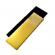 Pastry Chef's Boutique 15770 Black/Gold Rectangular Log Cake Board - 35 x 10 cm - 50pcs Cake Boards
