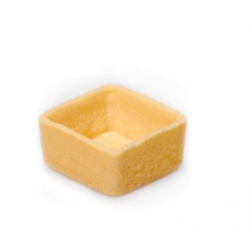 Pastry Chef's Boutique PCB5031 Mini Square Straight Edges Sweet Butter Tartlets - 1.3'' - 245 pcs Sweet Pastry shells