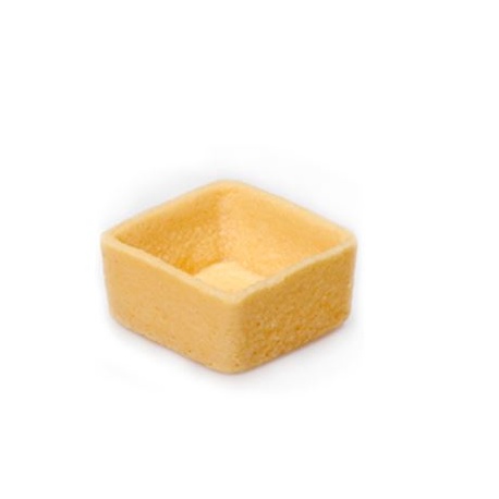 Pastry Chef's Boutique PCB5031 Mini Square Straight Edges Sweet Butter Tartlets - 1.3'' - 245 pcs Sweet Pastry shells