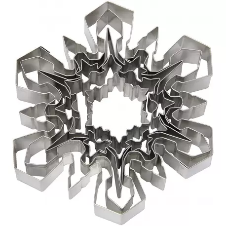 Ateco 4843 Ateco Large Snowflakes Stainless Steel Cookie Cutter Set - Set of 5 pcs - 1.5'' to 5'' Stainless Steel Cookie Cutters