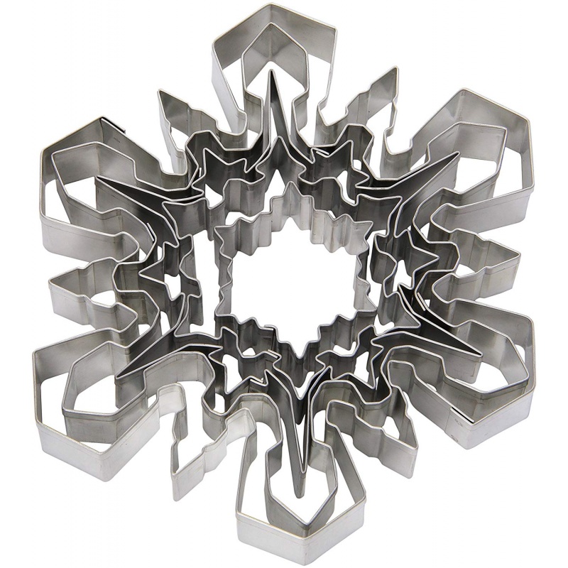 Ateco 4843 Ateco Large Snowflakes Stainless Steel Cookie Cutter Set...