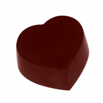 Chocolate World CW1000L13 Magnetic Polycarbonate Straight Hearts Chocolate Mold- 30 x 32 x 15 mm - 11gr - 3x6 Cavity - 275x13...
