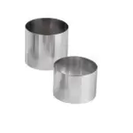 Pastry Chef's Boutique M07351 Stainless Steel Round Individual Pastry Ring - Ø 7 x 4 cm - each Individual Cake Rings