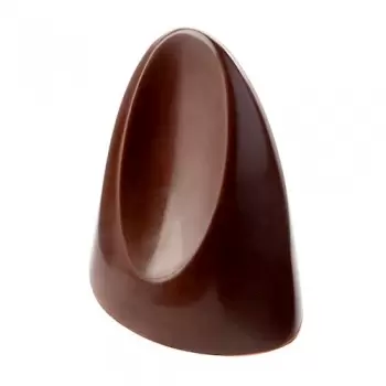 Chocolate World CW1767 Polycarbonate Indent Sphere by Ronnie Holmen Chocolate Mold - 28 x 20.5 x 34.5 mm - 10.5gr - 3x8 Cavit...