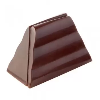 Chocolate World CW1835 Polycarbonate Wavy Pyramid by Jeon Sang Kyun Chocolate Mold - 37.5 x 18 x 25 mm - 11gr - 5x5 Cavity - ...