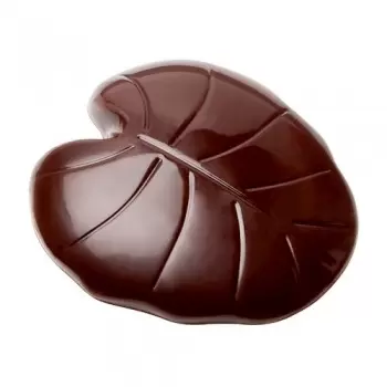 Chocolate World CW1826 Polycarbonate Tropical Leaf / Palm by Vincent Valee Chocolate Mold - 37.5 x 34.5 x 6 mm - 5gr - 3x6 Ca...