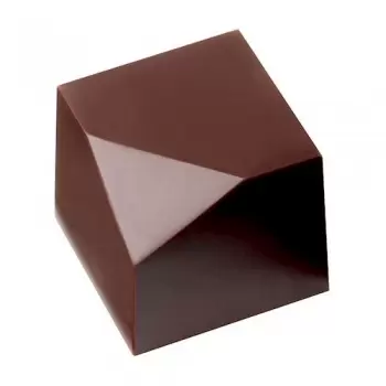 Chocolate World CW1840 Polycarbonate Cube with Edge by Dan Forgey Chocolate Mold - 23 x 23 x 20 mm - 12gr - 3x8 Cavity - 275x...