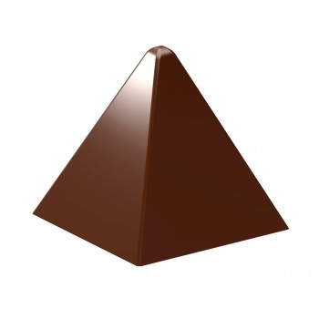 Chocolate World CW1672 Polycarbonate Smooth Pyramid Chocolate Mold - 35 x 35 x 35 mm - 20gr - 3x7 Cavity - 275x135x24mm Moder...