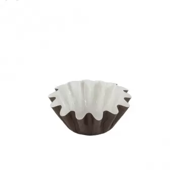 Novacart PBA01 Brioche Floret Paper Baking Cups - Small Size - 1 3/4'' Base x 3'' Top x 1 1/4''High - 100 pcs Freestanding Ba...