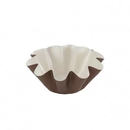 Novacart PBA02 Brioche Floret Paper Baking Cups - Medium Size - 1 7/8'' Base x 3 9/16'' Top x 1 3/8''High - 100 pcs Freestand...