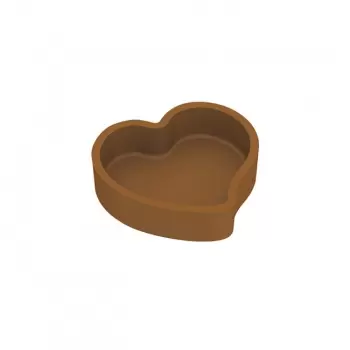 PAVONI Cookmatic Heart Straight Edges Tart Shell Plates 76 x 71 x 20 mm - 12 Cavity