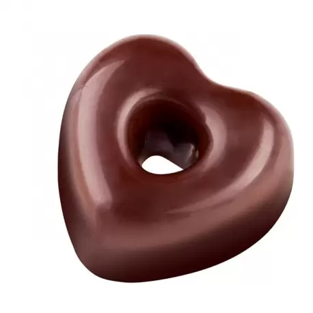 Pavoni Polycarbonate Chocolate Mold - ICONIC HEART Ring Mold - 21 Cavities - 29X30x16 mm - 10gr - 275mm x 135mm