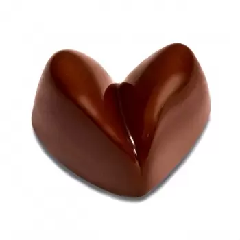 Pavoni PC58 Antonio Bachour Heart Bonbons Chocolate Mold - 275 x 135 mm - 21 Cavity - 33 x 29 x 17 mm - 10gr Valentine's Molds