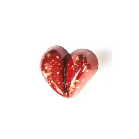 Pavoni PC58 Antonio Bachour Heart Bonbons Chocolate Mold - 275 x 135 mm - 21 Cavity - 33 x 29 x 17 mm - 10gr Valentine's Molds