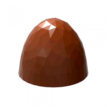 Chocolate World CW1923 Polycarbonate Origami Faceted Dome / Bullet Chocolate Mold- 26.5 x 26.5 x 22 mm - 9.5gr - 3x8 Cavity -...