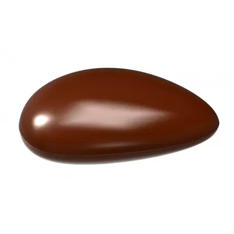 Chocolate World CW1912 Polycarbonate Pebble / Stone Chocolate Mold - 39 x 34 x 7 mm - 5.5gr - 3x6 Cavity - 275x135x24mm Moder...