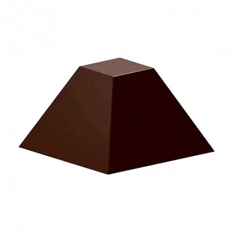Chocolate World CW1915 Polycarbonate Pyramid Chocolate Mold - 27.5 x 27.5 x 11 mm - 8gr - 3x7 Cavity - 275x135x24mm Modern Sh...