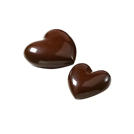 Cacao Barry MLD-090517-M00 Polycarbonate Chocolate SWEET BOX HEART Mold - 135g and 350g - 4 cavity - 8 and 10cm Valentine's M...