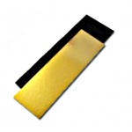 Black/Gold Rectangular Yule Log Cake Board - 25 x 12cm - 50pcs