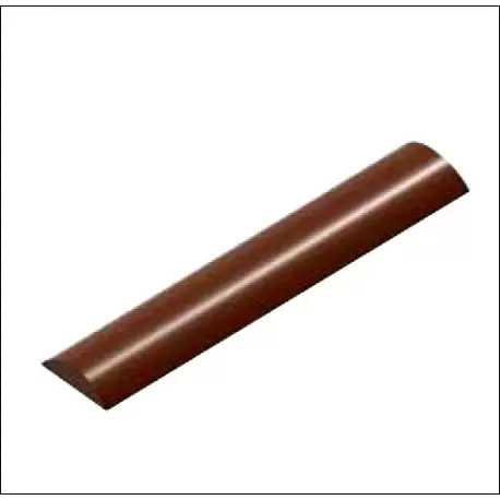 Chocolat Form CF0243 Polycarbonate Chocolate Mold Flat Elegant Bar - 125x254x6 mm - 14 gr circa - 1x8 cav - 175x275x12 mm Bar...