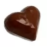 Chocolate World CW1914 Polycarbonate Origami Faceted Small Heart Chocolate Mold- 34 x 28.5 x 12 mm - 6.5gr - 3x7 Cavity - 275...