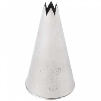 Ateco 821 - Open Star Pastry Tip .19\'\' Opening Diameter- Stainless Steel