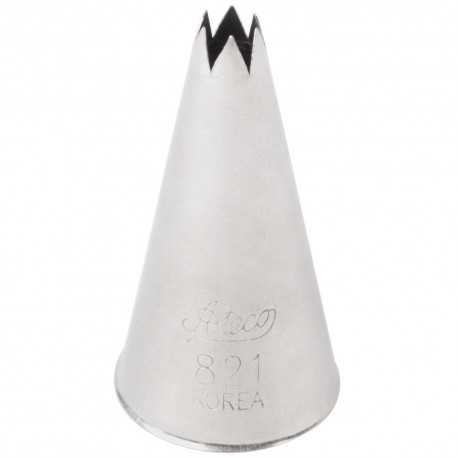 Ateco 821 Ateco 821 - Open Star Pastry Tip .19'' Opening Diameter- Stainless Steel Open Star Pastry Tips