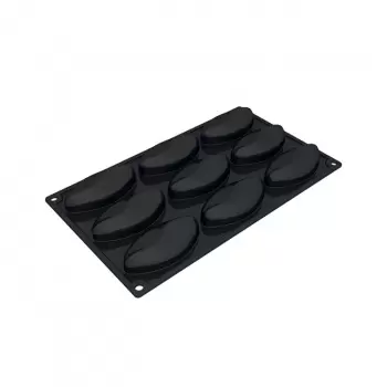 Pavoni PX3202 Pavoflex Oval Tart Tops Silicone Molds CAMEO - 81 x 41 x 19 mm - 9 Cavity - 42 ml - 300 x 175 mm Pavoflex Sing...
