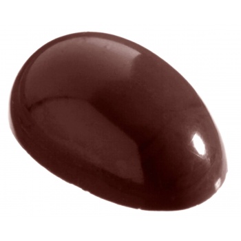 Chocolate World CW2007 Polycarbonate Glossy Chocolate Egg Chocolate Mold - 123 x 74 x 38 mm - 3x1 Cavity - 240 gr - 275x135x2...