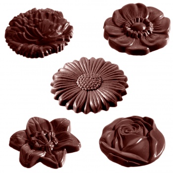 https://www.pastrychefsboutique.com/20095-home_default/chocolate-world-cw2224-polycarbonate-caraque-flower-chocolate-mold-5-figures-45-x-45-x-7-mm-10gr-3x5-cavity-275x175x24mm-valenti.jpg