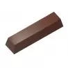 Chocolate World CW1000L09 Magnetic Polycarbonate Square Bar Chocolate Mold - 48 x 12 x 9 mm - 4x4 Cavity - 275x135x24mm Magne...