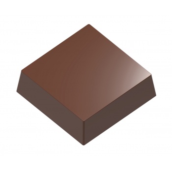 Chocolate World CW1000L19 Magnetic Polycarbonate Square Chocolate Mold - 29 x 29 x 9 mm - 9gr - 3x5 Cavity - 275x135x24mm Mag...