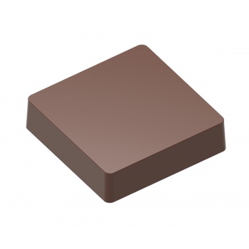 Chocolate World CW2000L03 Magnetic Polycarbonate Flat Square Chocolate Mold - 39 x 40 x 9 mm - 16gr - 4x3 Cavity - 275x135x24...