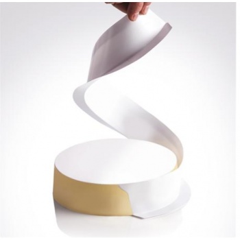 Martellato ONE Strip Plastic Disposable Round Cake Entremets Molds - Pack of 100 -  Diam. 20 cm - 4 cm High