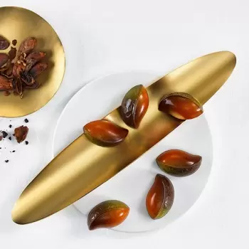 Polycarbonate Praline Shell by Elias Laderach Chocolate Mold - 45 x 26.5 x16 mm - 12gr - 2x8 Cavity - 275x135x24mm