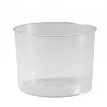 Martellato PMOT005 Low Cylinder Clear Verrines Cups - Ø78 h 57 mm - 100pcs - 210 ml Plastic Mini Cups and Bowls