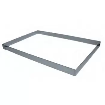 Pastry Chef's Boutique 07258 Half Size Pastry Frame Sheet Pan Extender - 300 x 400 mm x 50 mm Genoise and Full Sheet Frame