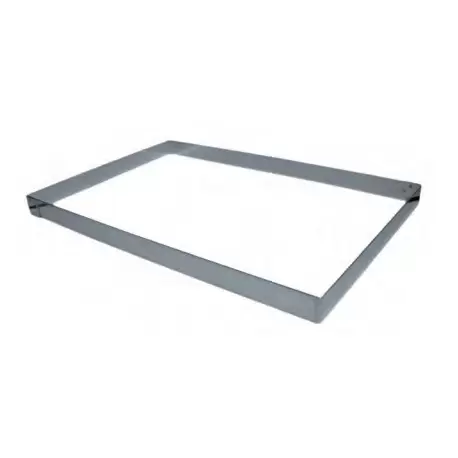 Pastry Chef's Boutique 07258 Half Size Pastry Frame Sheet Pan Extender - 300 x 400 mm x 50 mm Genoise and Full Sheet Frame