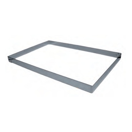 QWORK Stainless Steel Sheet Pan Extender Half Size Square Adjustable Cake Mold Ring 