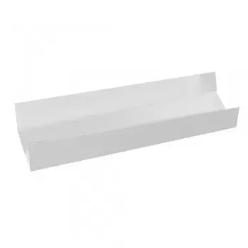 Pastry Chef's Boutique PIBS134WH Deluxe Rectangular Individual Monoportion Folded Boards - White Inside White Outside 13 x 4 ...