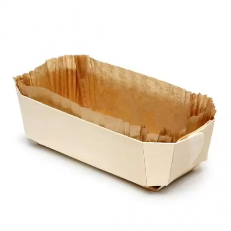 Panibois ARCHB Panibois ARCHIDUC Wooden Baking Mold - 9.5" x 4.5" x 2.75" (Bulk 100pcs) Wooden Cake Molds